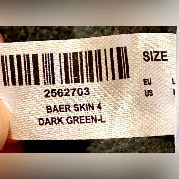 Baerskin Tactical Fleece Hoodie Jacket Men’s Large Green Full Zip Pockets - Picture 9 of 9